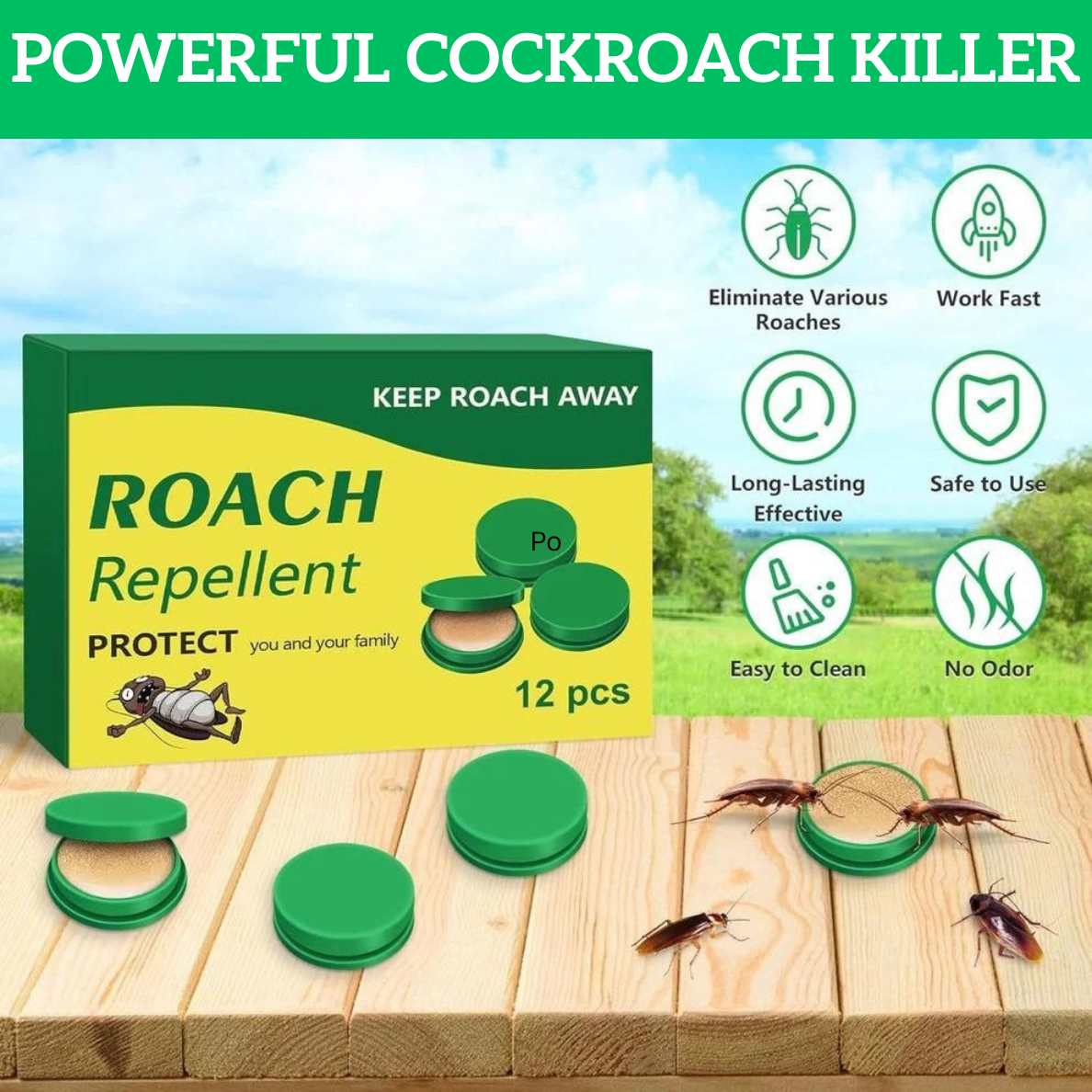 Cockroach Killer Gel (Pack of 2 - 12 Pcs)