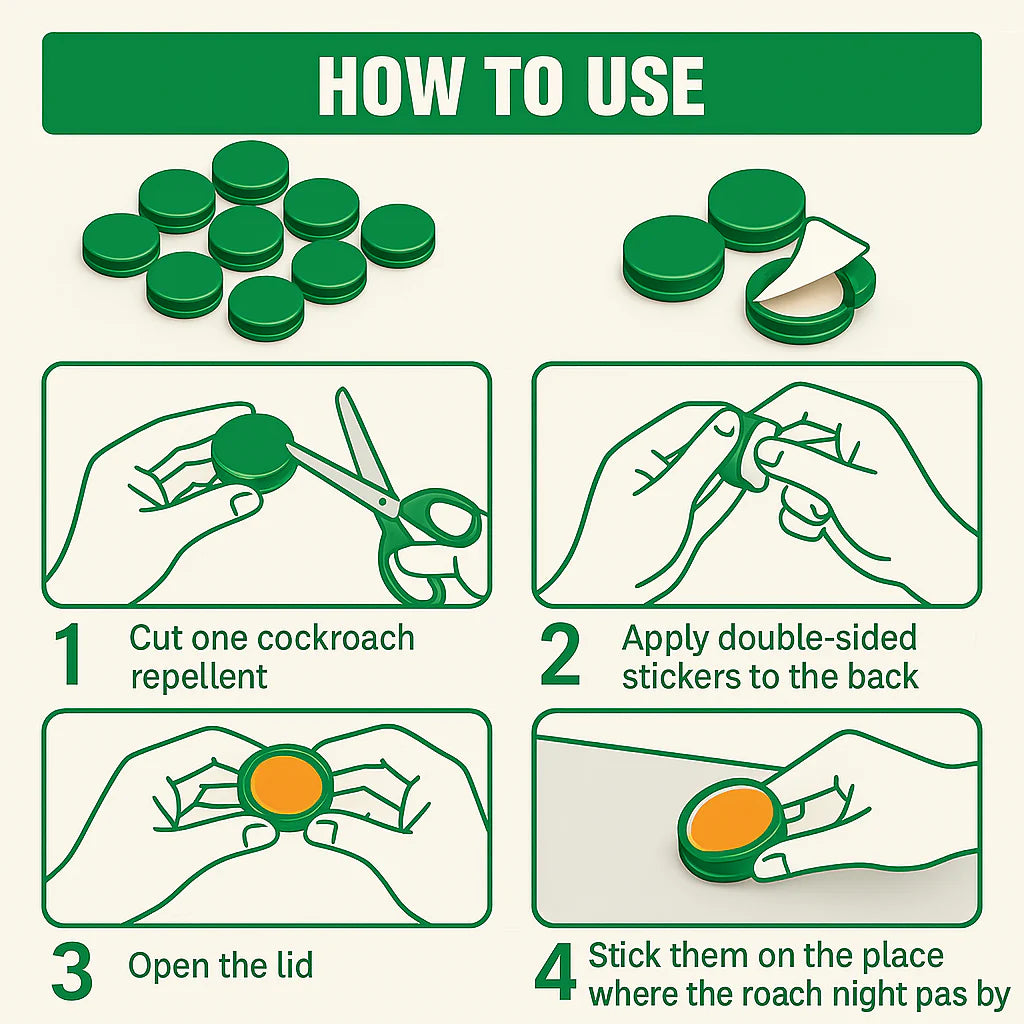 Cockroach Killer Gel for Kitchen, Bathroom, Cabinet (Pack of 2 - 12 Pcs)